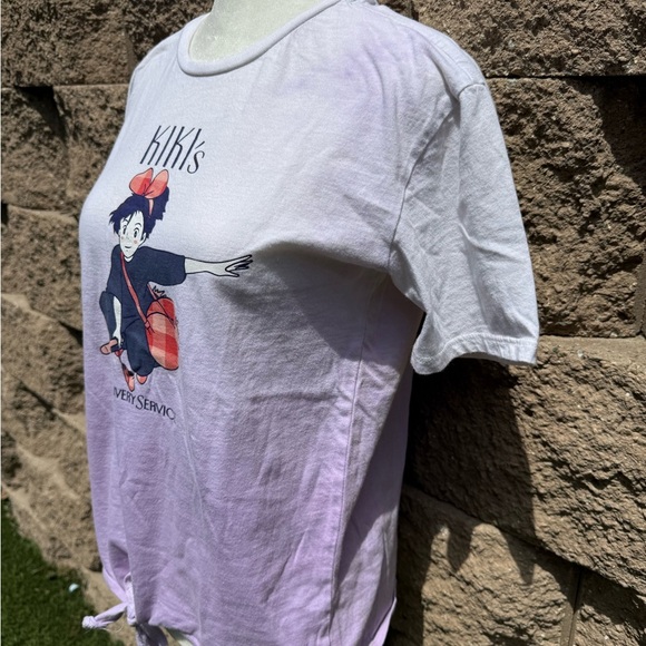 Kiki's Delivery Service kids youth XL Shirt - White and Purple - Picture 3 of 5